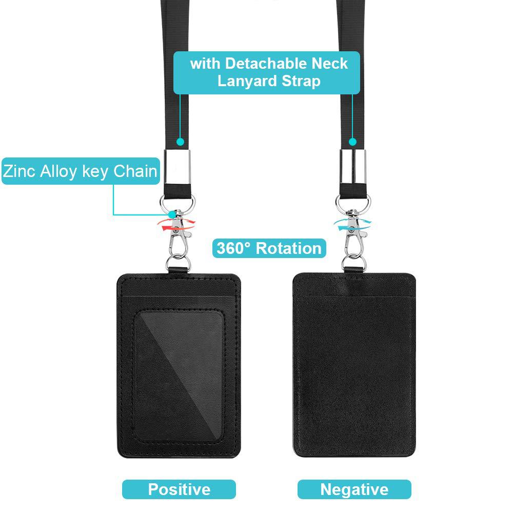 Cross-border double-layer PU leather card holder, retractable imitation pickup truck case, brand card holder, retractable work ID card holder, work ID card Specification image