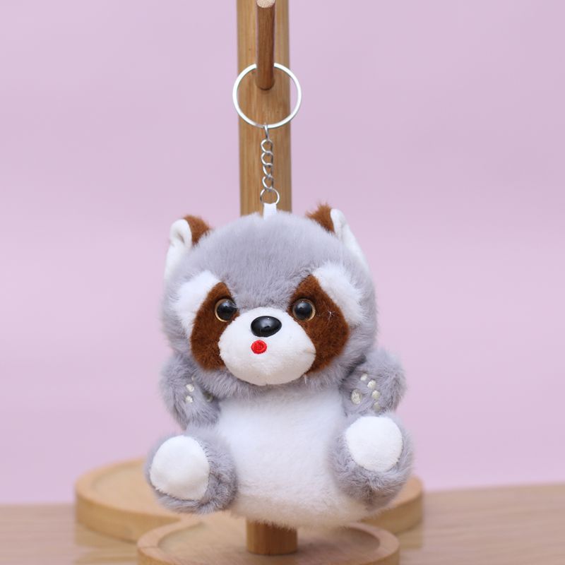 Cute plush toy figurines, cute little raccoon pendants, little squirrel bags, pendants, dolls, keychains, and stuffed dolls details Picture