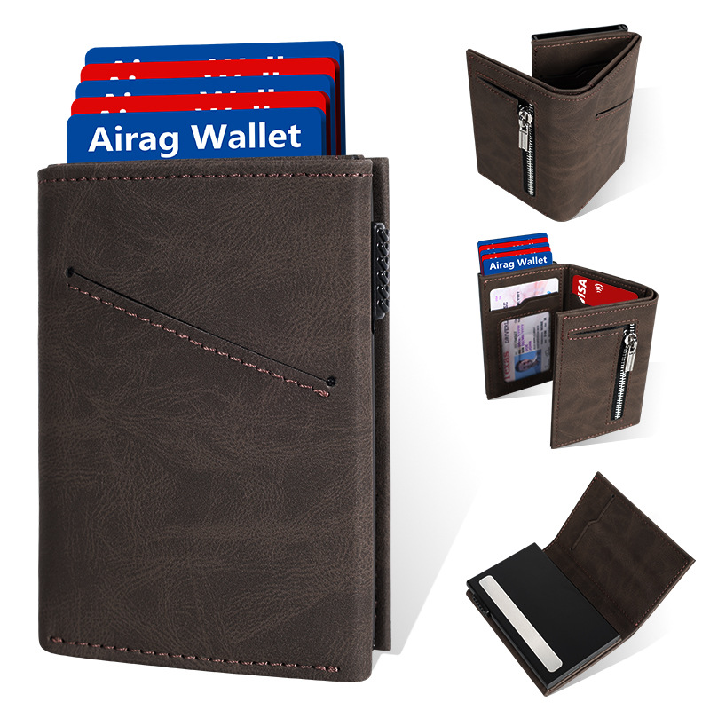 Popular Foreign Trade Women's Bags, Coin Purses, Document Storage Bags, Card Bags, Anti-Demagnetization Large-Capacity Women's Bags, Men's Wallets