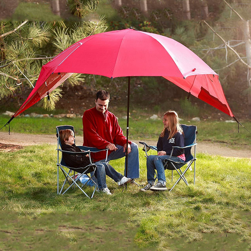 Cross-border Amazon sports outdoor portable multi-functional sunshade beach tent umbrella with window fishing beach umbrella details Picture