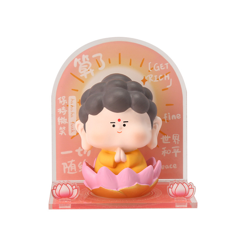 New factory direct sales of "Buddhist-style Little Buddha" figurines, resin handicrafts, small toys, festival gift decorations for both men and women Item Picture