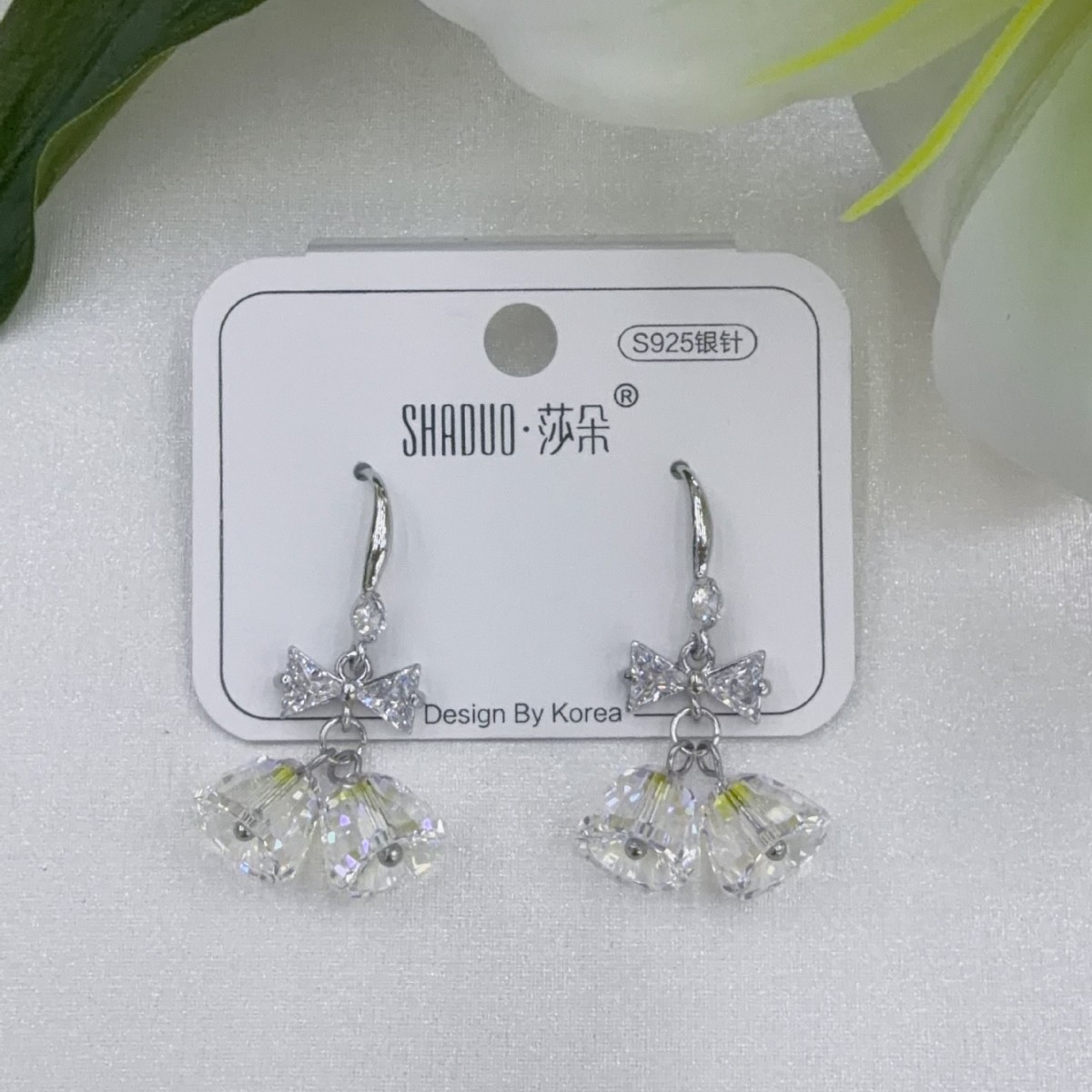 韩系ins风铃铛耳环小清新气质精致百搭小众独特设计感耳饰纯银