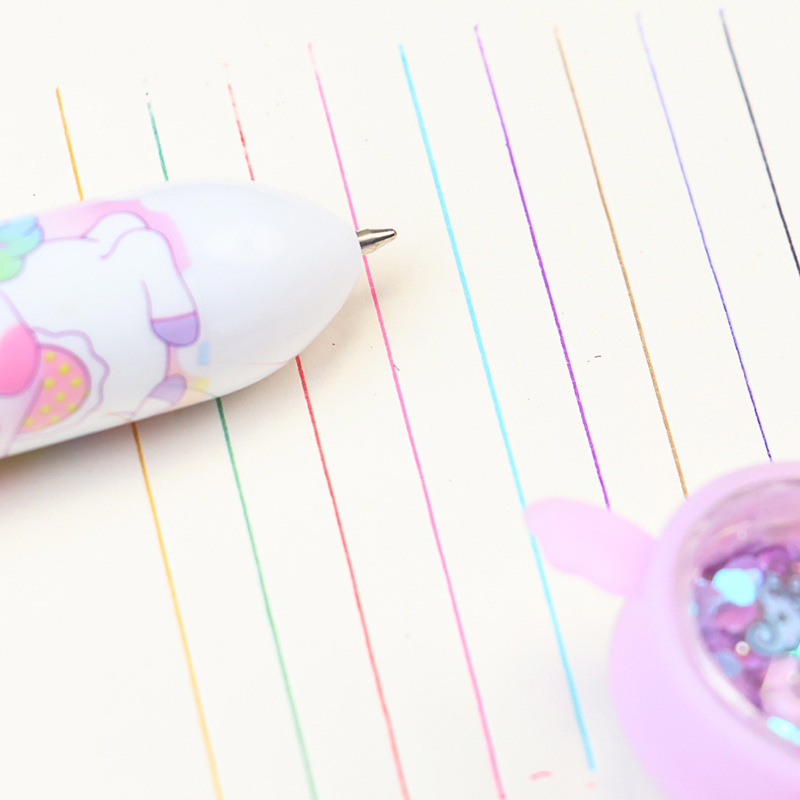 Cartoon sequin ten-color pens, multi-color pens, watercolor pens, markers, drawing pen sets, student cartoon highlighters, stamps, eyeliner pens Application Scenario