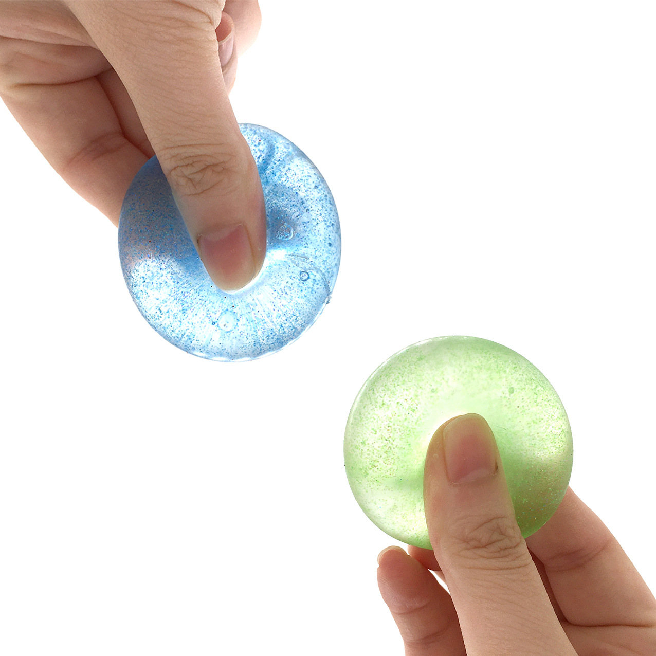 New malt syrup small size pressure relief ball TPR pressure relief gold powder sequined soft rubber Kneading Fun toy, 4cm size details Picture