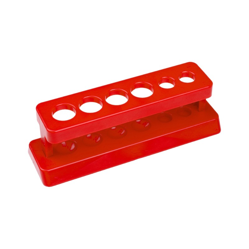 Children's science experiment set accessories Teaching AIDS six-hole plastic test tube rack, specially designed for biochemical experiments in kindergartens Item Picture