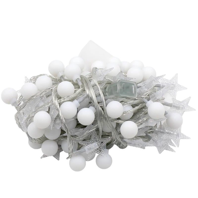 Solar light strings, outdoor camping tents, atmosphere decoration, spherical star light strips, courtyard led color lights, night lights Item Picture