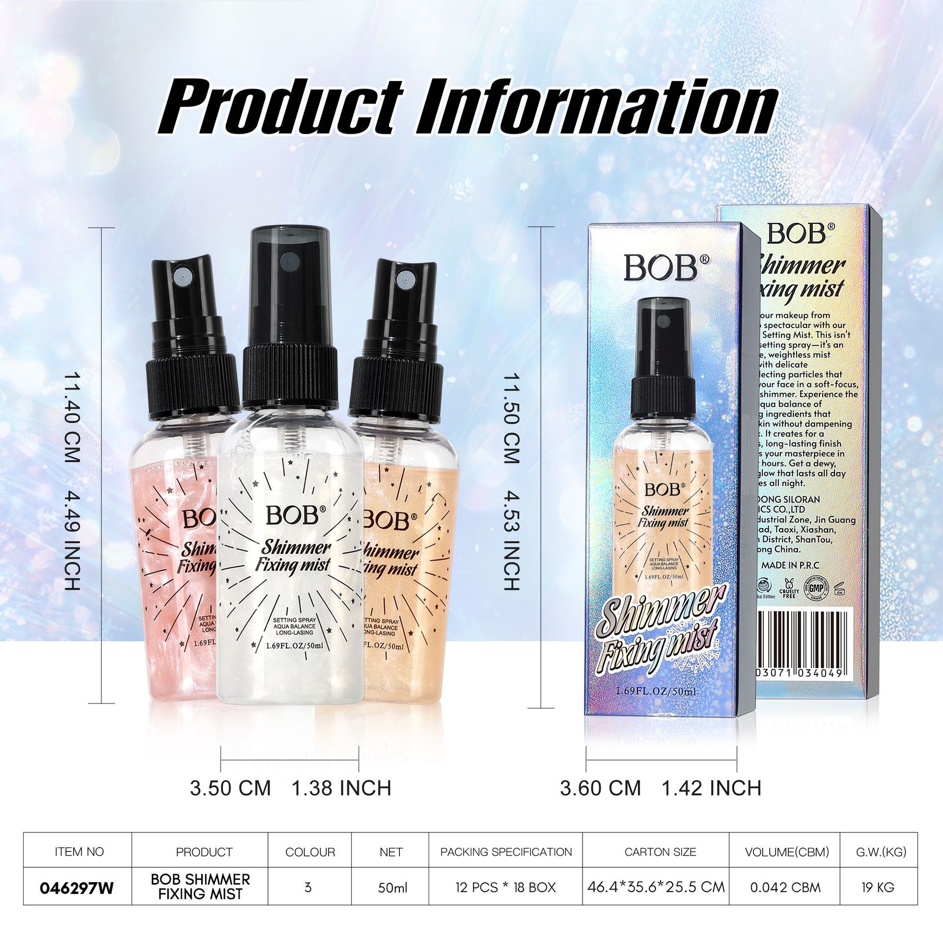 Cross-border genuine bob setting spray Item Picture