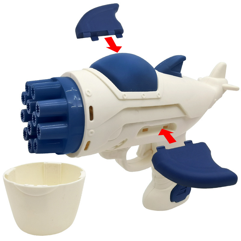 泡泡机/波波球批发/气泡枪/电动泡泡机/烟花泡泡机白底实物图