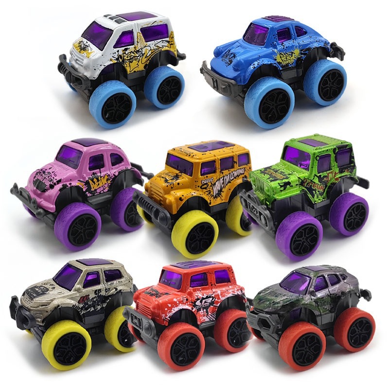 跨境合金车回力跑车越野车儿童益智玩具汽车惯性赛车耐摔迷你模型