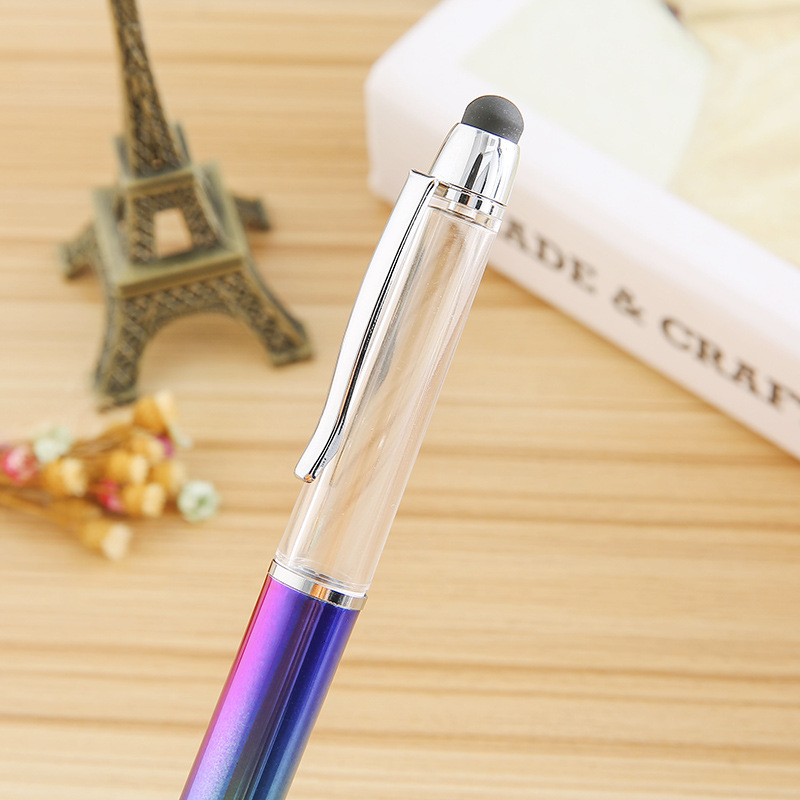 Factory wholesale large-sized empty tube hand-inserted oil pens, creative diy touch screen pens, metal ballpoint pens, available in various colors Application Scenario