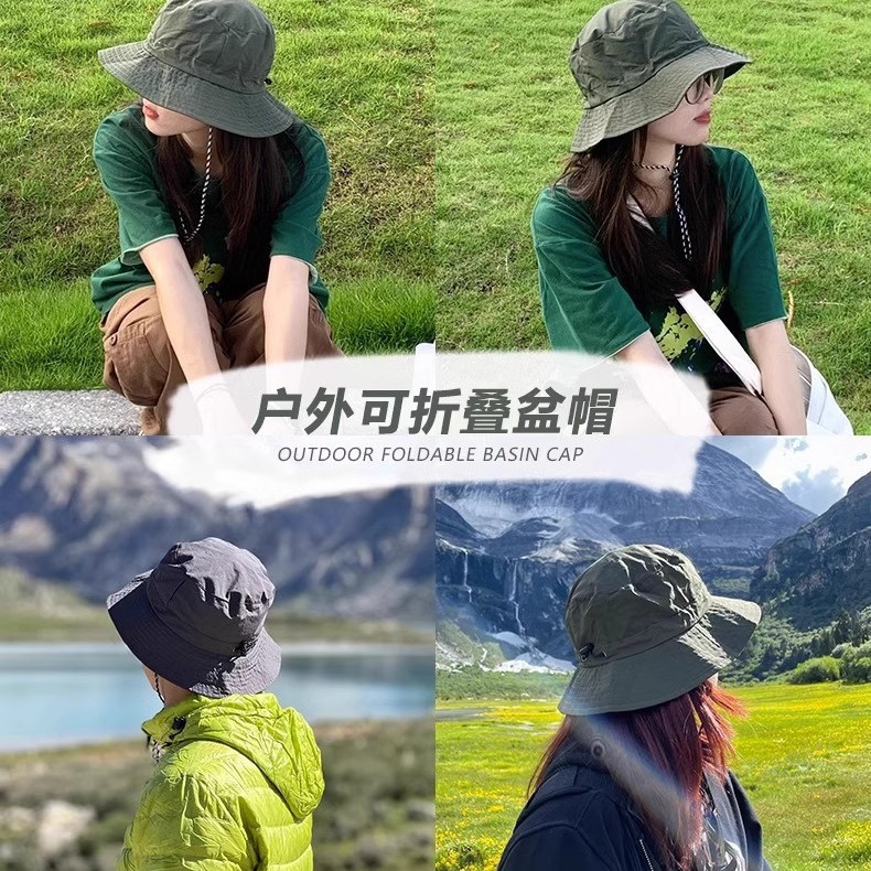 Summer quick-drying thin outdoor waterproof fisherman's hat, women's sun hat, bag storage, portable mountaineering sun protection hat Application Scenario
