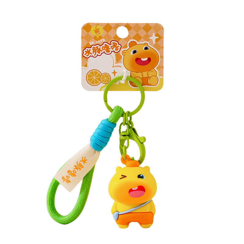 钥匙扣/卡通钥匙扣挂件/钥匙扣公仔挂件/发光闪光钥匙扣/钩织白底实物图