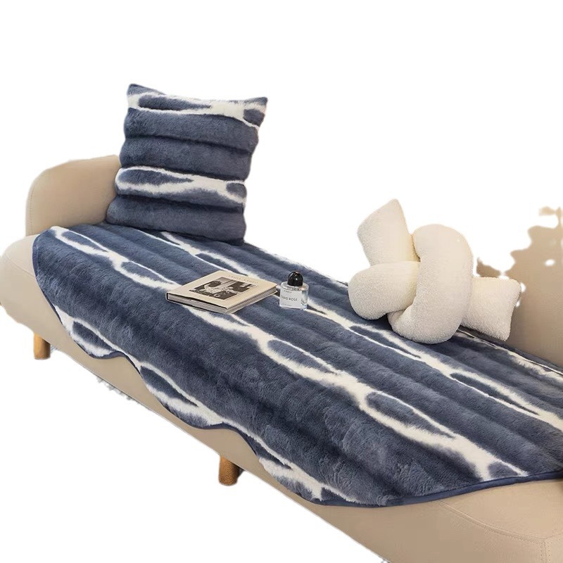 Customized irregular-shaped, light luxury plush sofa cushions with a high-end feel, modern high-end leather thickened seat cushions and floor MATS for home use Item Picture