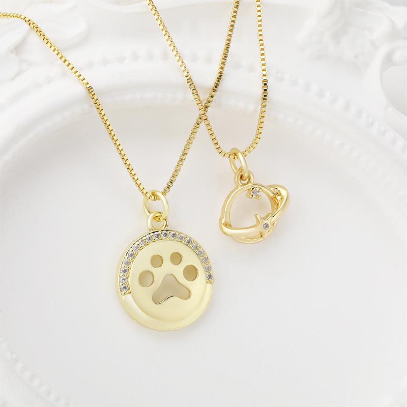 European and American fashionable little girl pendant diy necklace earrings accessory accessories zirconium-inlaid versatile earrings pendant pendant pendant Application Scenario