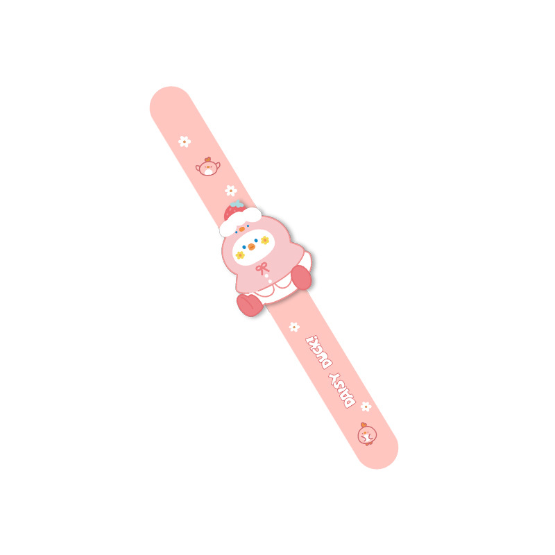 Children's creative cartoon cute duck silicone mosquito repellent wristband, plant essential oil insect repellent papa ring, irregular-shaped silicone products Item Picture