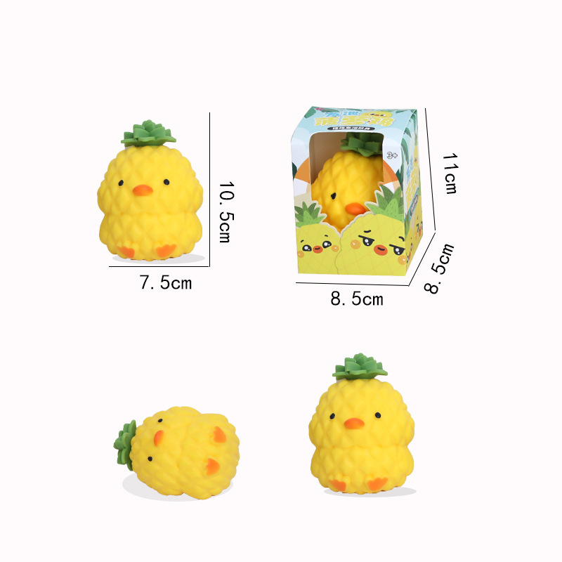 Cartoon pinching fun Release Pineapple Chicken, cute pinching stress-relieving release toy, new creative children's toy pinching Application Scenario