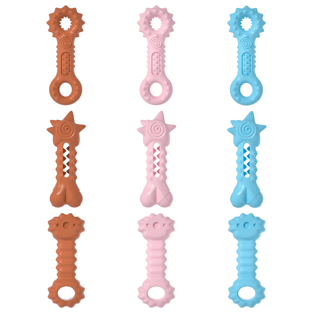 Cross-border new pet teething toy, soft rubber, hiding dog bones, floating water, easy to clean, anti-disassembly, teething dog bite stick Item Picture