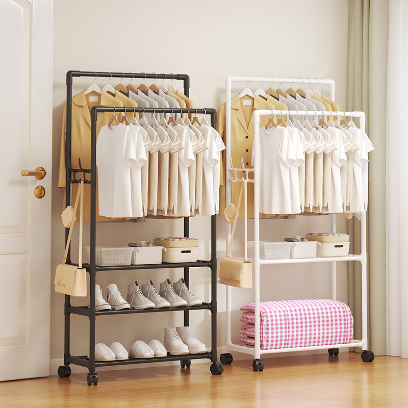 Cross-border best-selling simple multi-functional all-in-one shoe and hat rack, home bedroom storage rack, clothes drying rack, coat rack details Picture