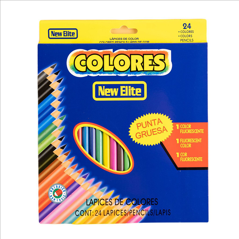Wholesale of 24-color oil-based colored pencils in boxes for students and children's drawing and painting Item Picture