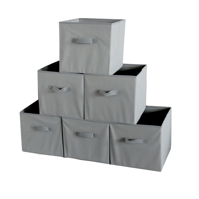 Uncovered Hand-Held Fabric Clothing Organization Dust-Proof Storage Box, Storage Basket, Folding Storage Box For Underwear, Pants And Socks