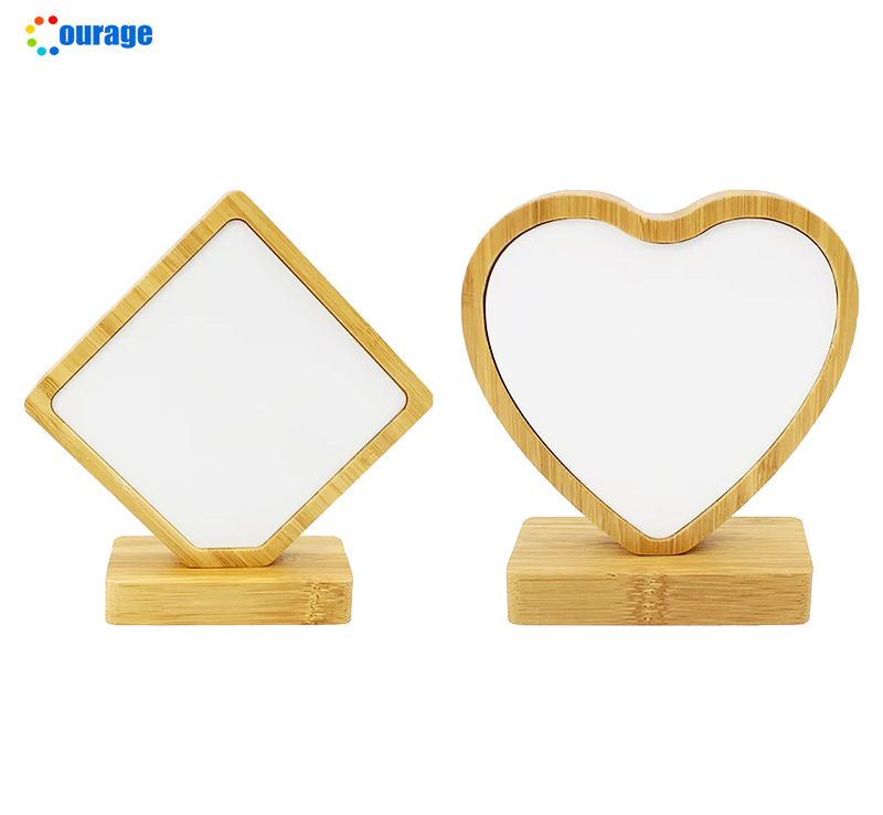 Modern and simple bamboo and wood photo frame table setting, table setting, parent-child commemorative decorative items, couple gifts, DIY commemorative photo frames Application Scenario