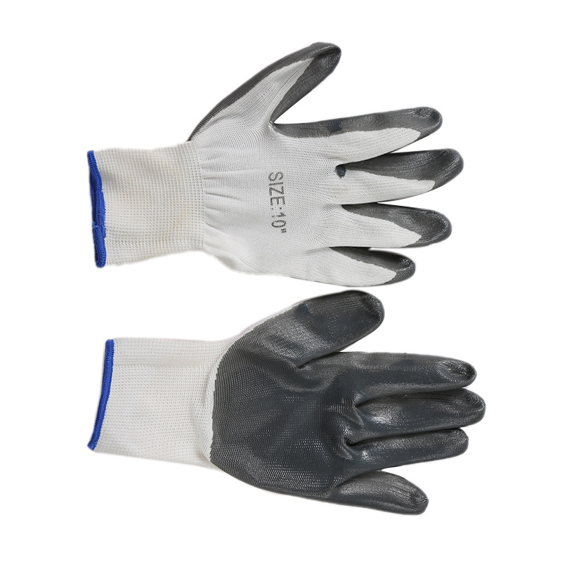 Factory wholesale impregnated rubber labor protection gloves are cut, wear-resistant, anti-slip, comfortable and breathable for industrial construction site work Item Picture