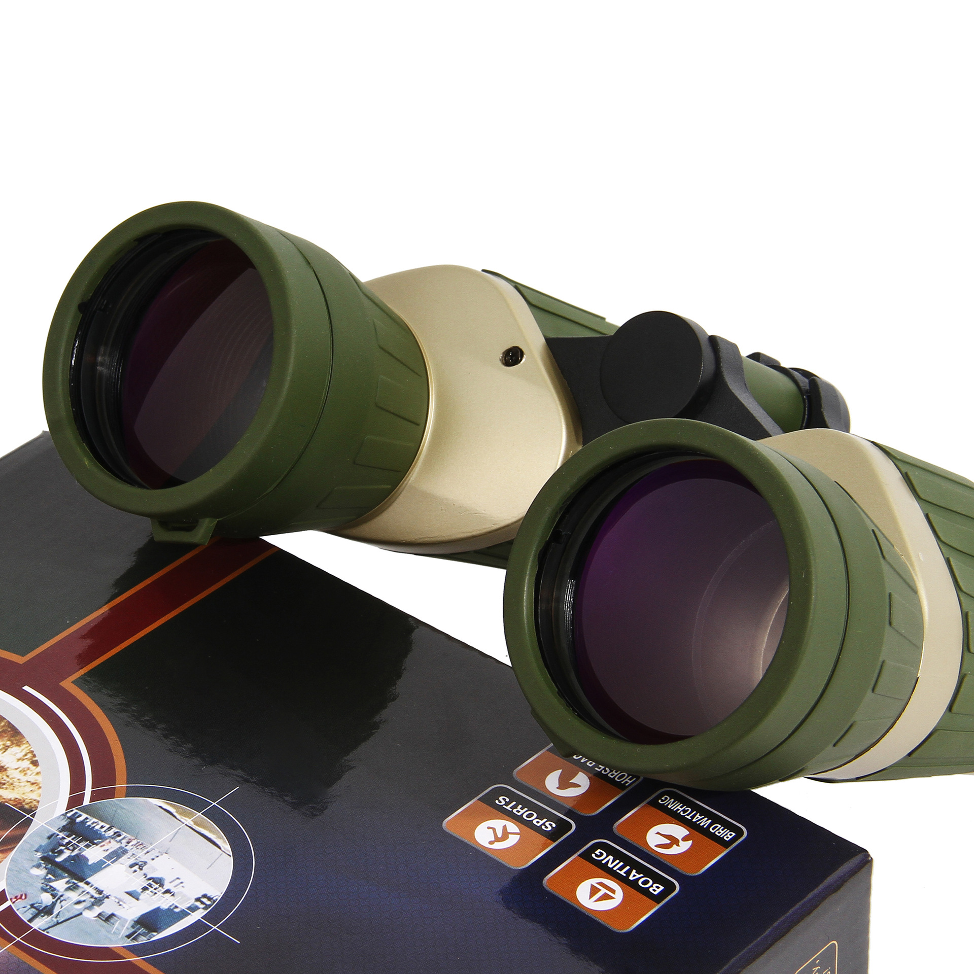 艾博睿新款三色灯光带标高清高倍双筒望远镜户外野营测距望眼镜详情图3