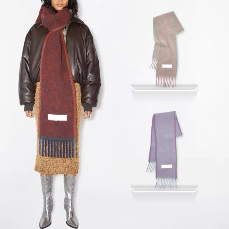 One-piece delivery of new autumn and winter styles for both men and women, high-end Korean-style, niche and simple thickened warm fringed shawls, versatile scarves, wholesale from street stalls Specification image