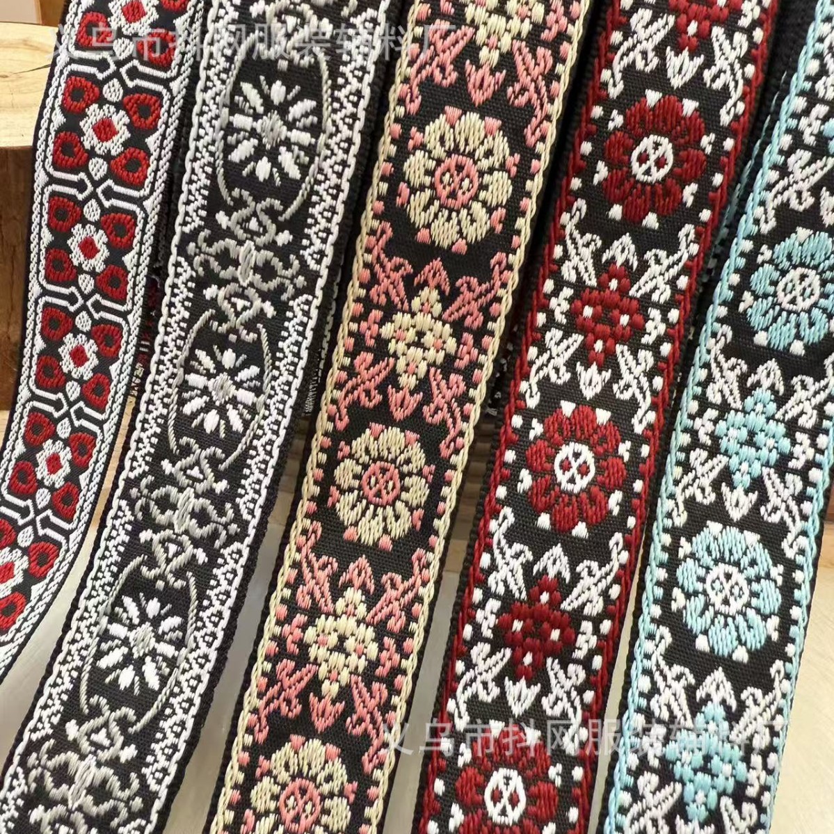 3.1cm-4.1cm ethnic style jacquard embroidery webbing performance costume accessories gift box packaging tape