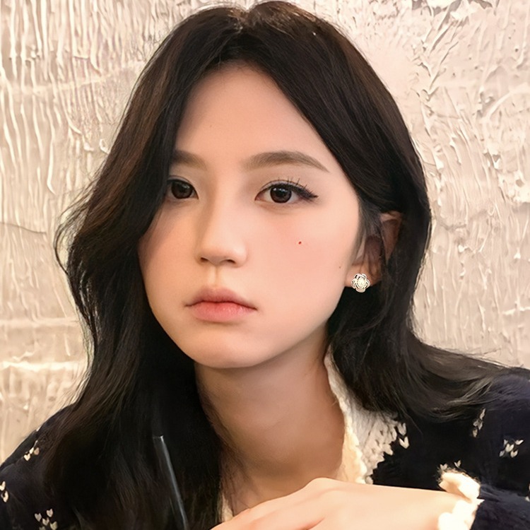 Camellia flower pearl stud earrings for women 2024 New bestseller, light luxury, high-end style, unique and exquisite, small fragrance style earrings details Picture