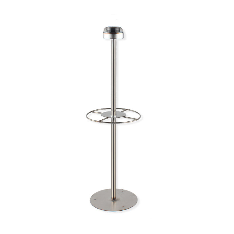 Supermarket pork stand continuous roll bag support, meat clip hanging rack, stainless steel metal thickened hand-torn shopping bag display stand, fresh food countertop plastic bag hanging support, store meat stall hand-torn bag storage rack, supermarket simple storage hanging rod Item Picture