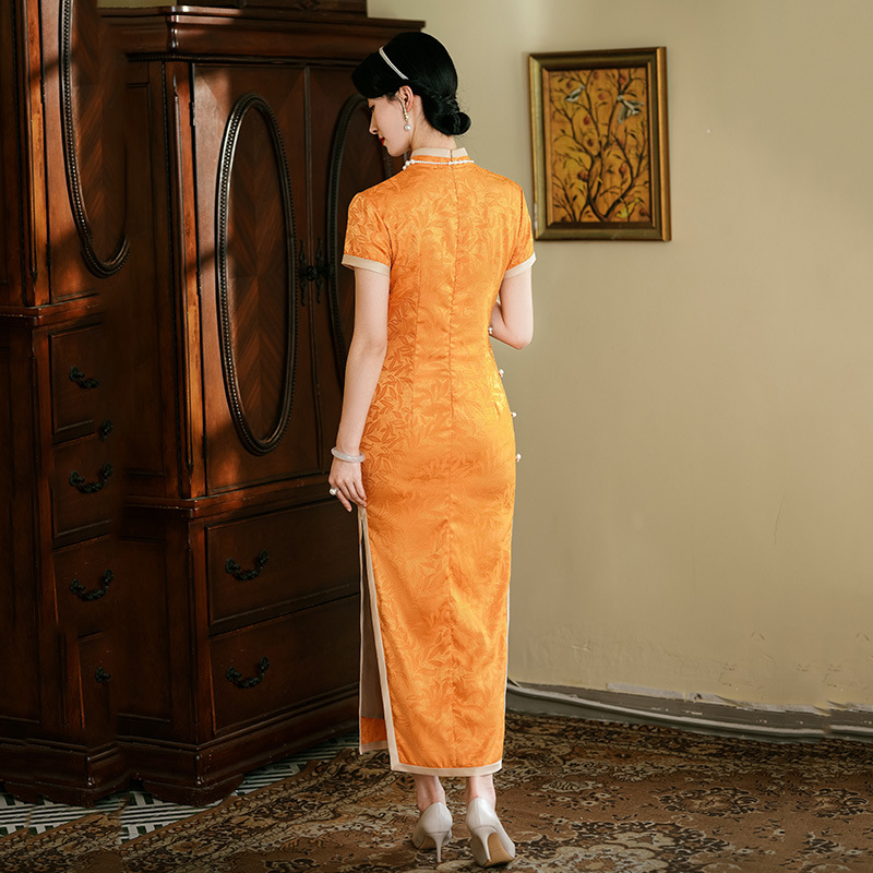 National trend cheongsam for women, Republic of China couple battle robes, Mongolian robes, slimming design sense Item Picture
