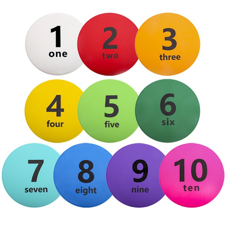 30 cm children's sensory integration English number landmark mat, kindergarten alphanum-based foot agility training landmark mat Item Picture