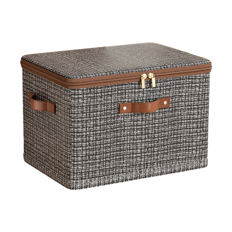 The Xiaoxiangfeng zipper storage box is a non-woven fabric clothing storage box that can be stacked and folded. It is a wardrobe organization wonder with a large capacity Item Picture