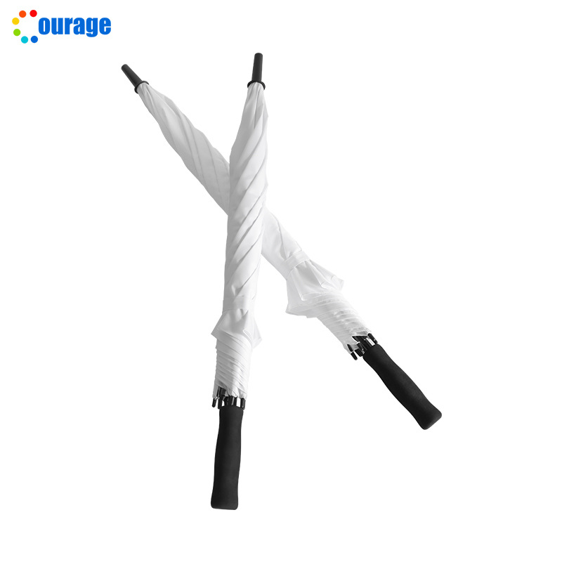 Heat sublimation blank consumable umbrella, printed advertising umbrella with provided image, 27-inch large-sized double umbrella, rainproof and wind-resistant umbrella Item Picture