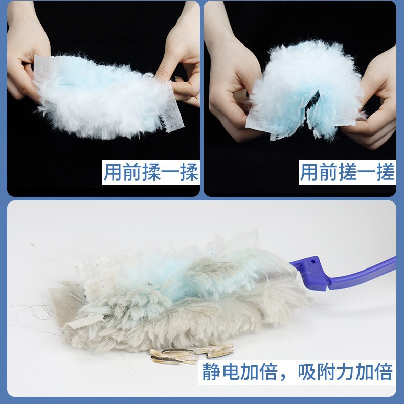 Cross-border delivery of disposable electrostatic duster dusters for dust sweeping and cleaning, chicken feather dusters for household and car cleaning Specification image