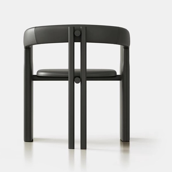 Nordic light luxury stainless steel dining chairs, home leather dining chairs, designer club coffee shop chairs, sales office negotiation chairs Specification image