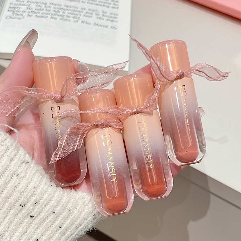 MANSLY lipstick, light water mist long-lasting color lip gloss, Korean-style pure, aiming to make the skin look fair and tender, long-lasting and moisturizing, affordable for students Specification image