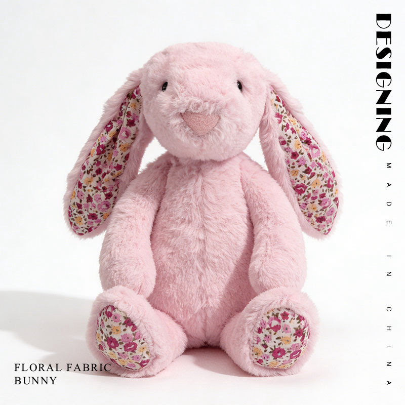 British floral looping ear rabbit doll, Bonnie Rabbit plush toy, little rabbit doll, birthday gift, soothing rabbit Application Scenario