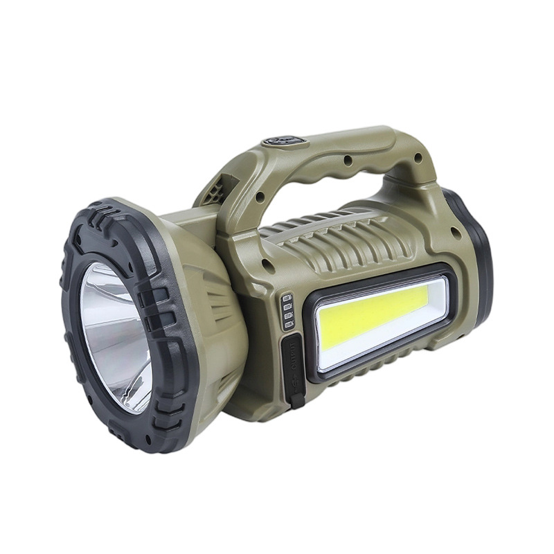 Solar portable lamp, white light long-range lighting lamp, outdoor strong light, fire emergency light, searchlight, type-c charging