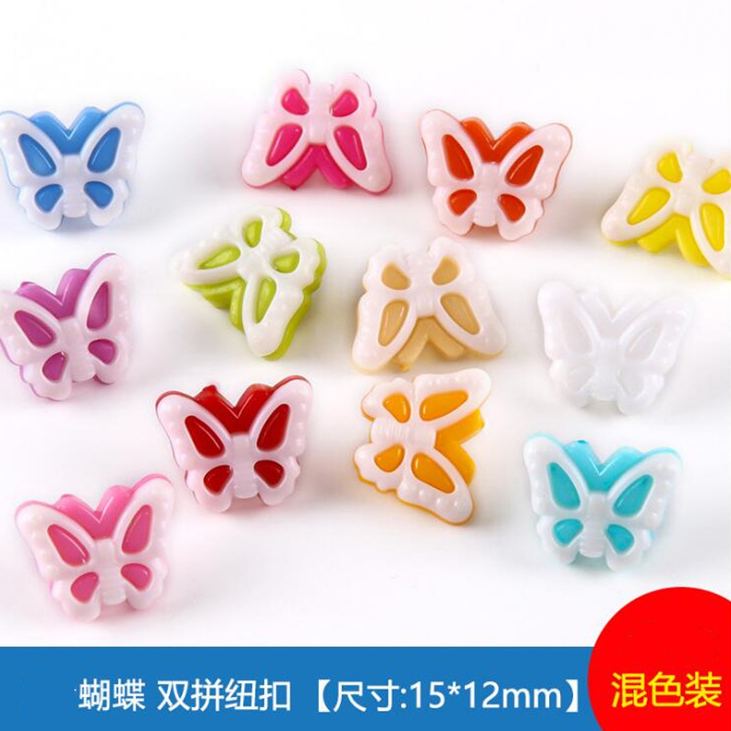 Fabricante suministro directo dibujos animados ropa para niños DIY accesorios candy color botones geométricos forma de fruta con ojo hebilla varios estilos Application Scenario