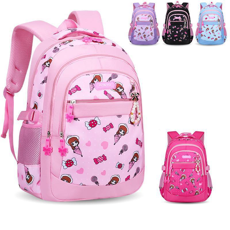 小学生女孩公主书包3-6年级轻便减负护脊儿童双肩背包批发