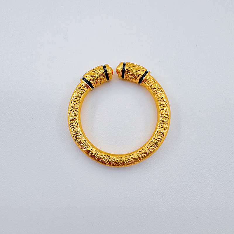 Prima prima accesorios nueva moda anillo de mujer vintage estilo nacional anillo de apertura mujer anillo de palo redondo oro anillo de calidad de aire anillo de dedo details Picture