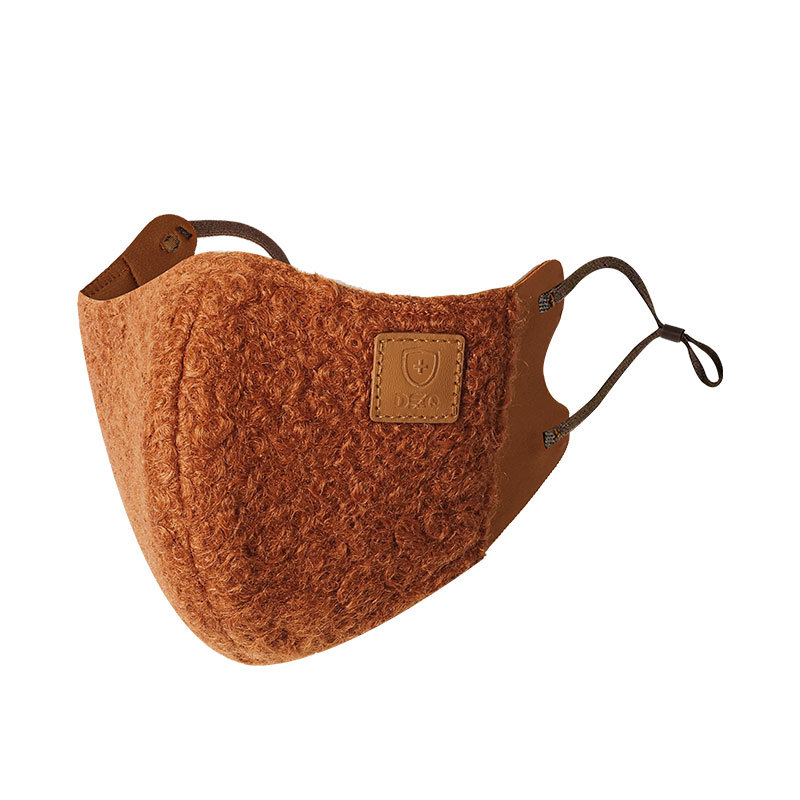 保暖秋冬季加绒口罩轻奢感3D立体修容防雾霾V脸显瘦时尚情侣口罩白底实物图