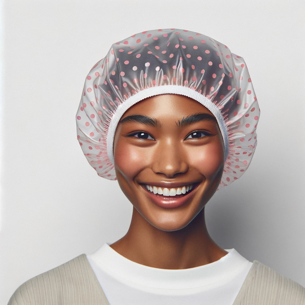 Thickened shower cap, women's waterproof shower cap, household shower dry hair cap, quick and universal, disposable PEVA factory details Picture