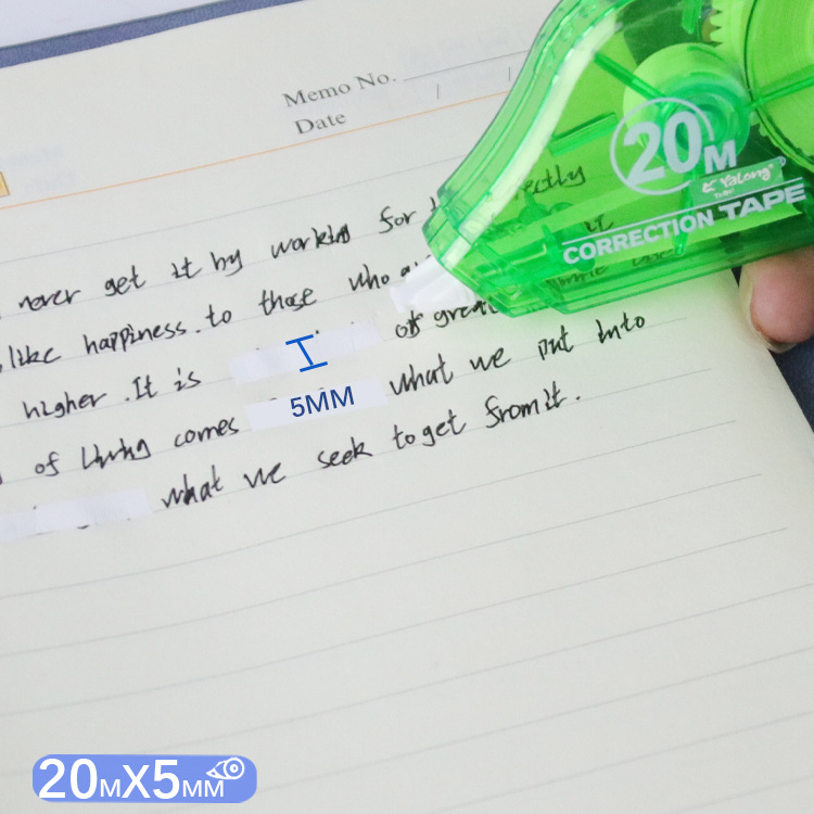 Yalong Cross-border Stationery white correction tape for correcting errors and minor mistakes, student correction pen Specification image