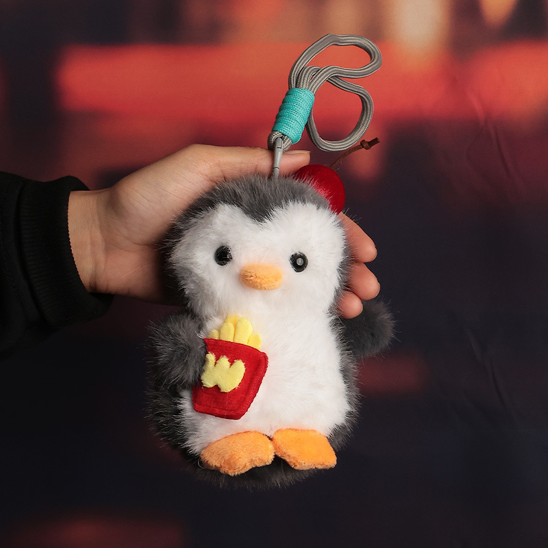 Cute dessert, penguin bag, small pendant, plush toy, doll bag, hanging decoration, bag, hanging accessory, car key chain Application Scenario