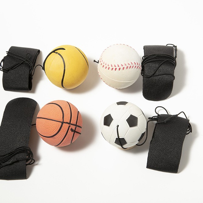 The factory sells 6.3 cm eco-friendly rubber hand-thrown foam fluorescent elastic wrist balls by itself. Rubber pressure relief and venting ball Specification image