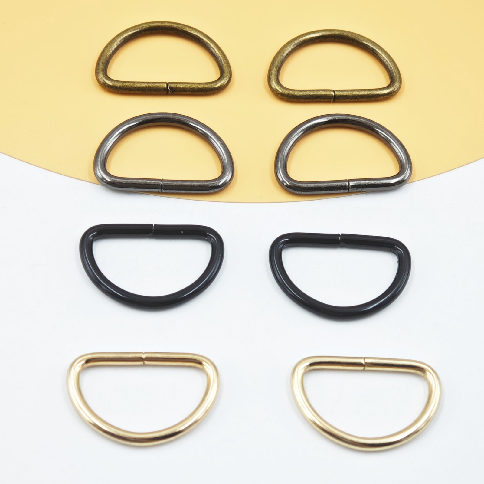 1-inch D-shaped buckle bag diy accessories, five-metal buckle bag strap buckle, semi-circular connection backpack buckle accessories, D-shaped buckle full figure
