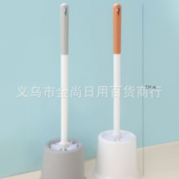 New long-handled toilet brush with base set, bathroom brush, toilet stainless steel cleaning brush, toilet cleaning brush, brush holder Application Scenario